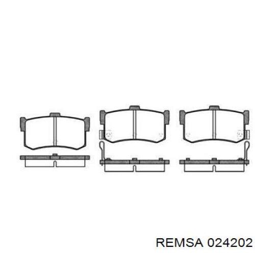 Колодки гальмові задні, дискові 024202 Remsa