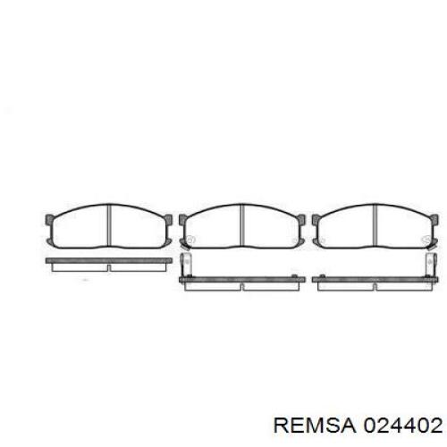 Колодки гальмівні передні, дискові 024402 Remsa