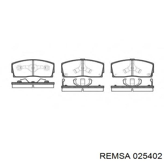 Колодки гальмівні передні, дискові 025402 Remsa