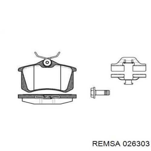 Задні дискові колодки Remsa 026303