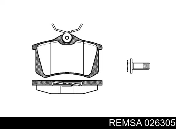 Купити 026305 Remsa Задні колодки