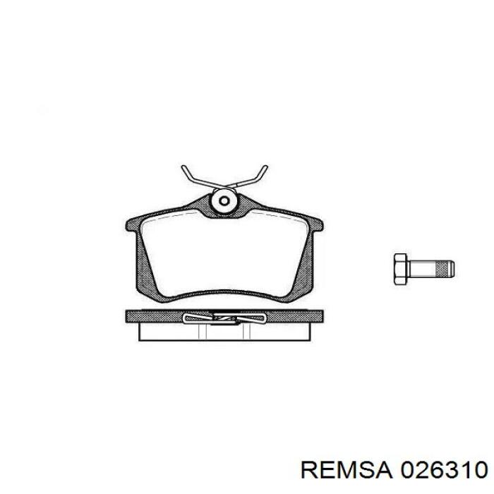 026310 Remsa колодки гальмові задні, дискові
