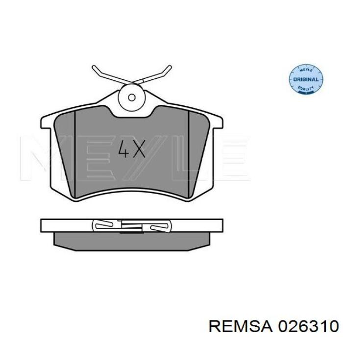 Задні гальмівні колодки Remsa 026310 ціна, від 15.53 USD