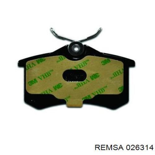 Задні гальмівні колодки Remsa 026314 ціна, від 14.26 USD
