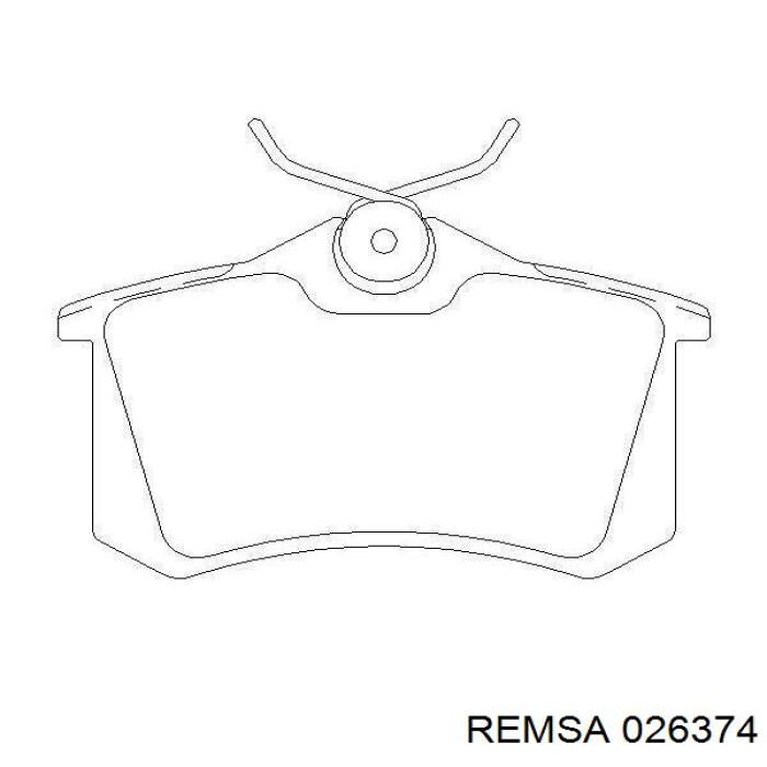 Задні дискові колодки Remsa 026374