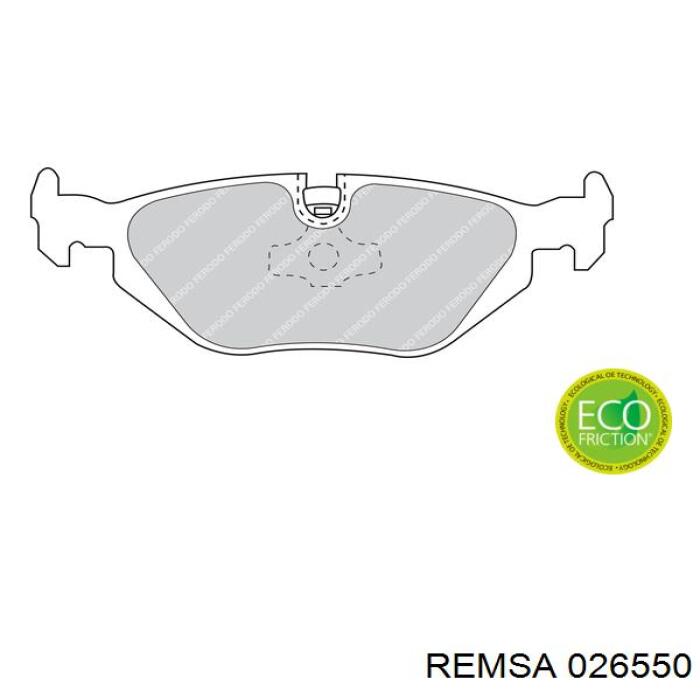 Задні гальмівні колодки Remsa 026550 ціна, від 22.55 USD