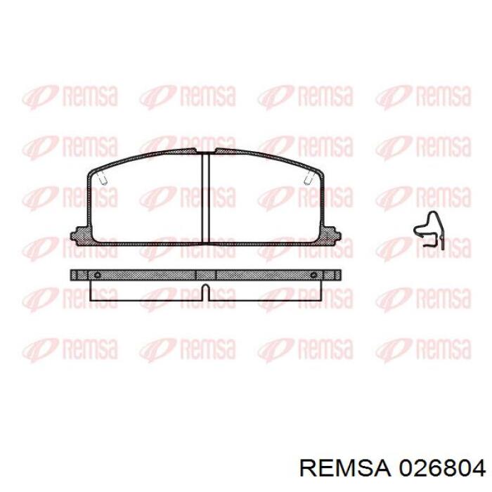 026804 Remsa колодки гальмівні передні, дискові