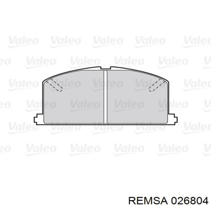 Передні тормозні колодки 026804 Remsa