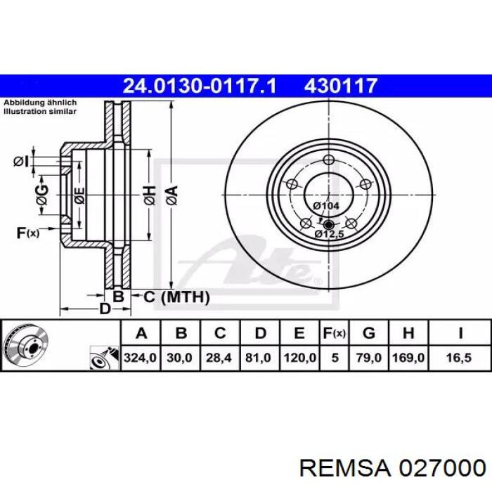 Тормозні колодки Remsa 027000