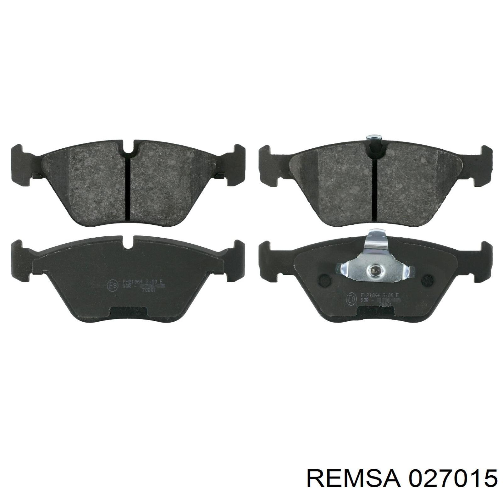 Тормозні колодки Remsa 027015