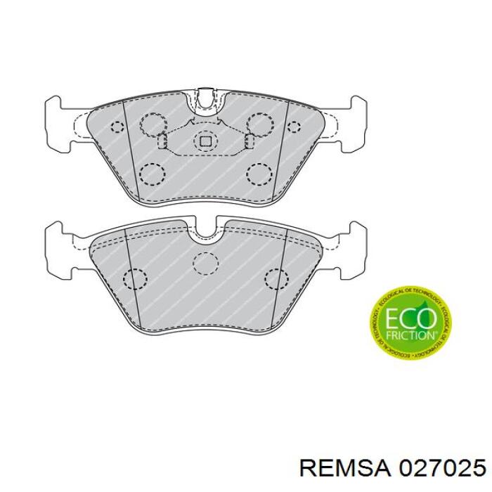 Гальмівні колодки Remsa 027025 ціна, від 33.66 USD