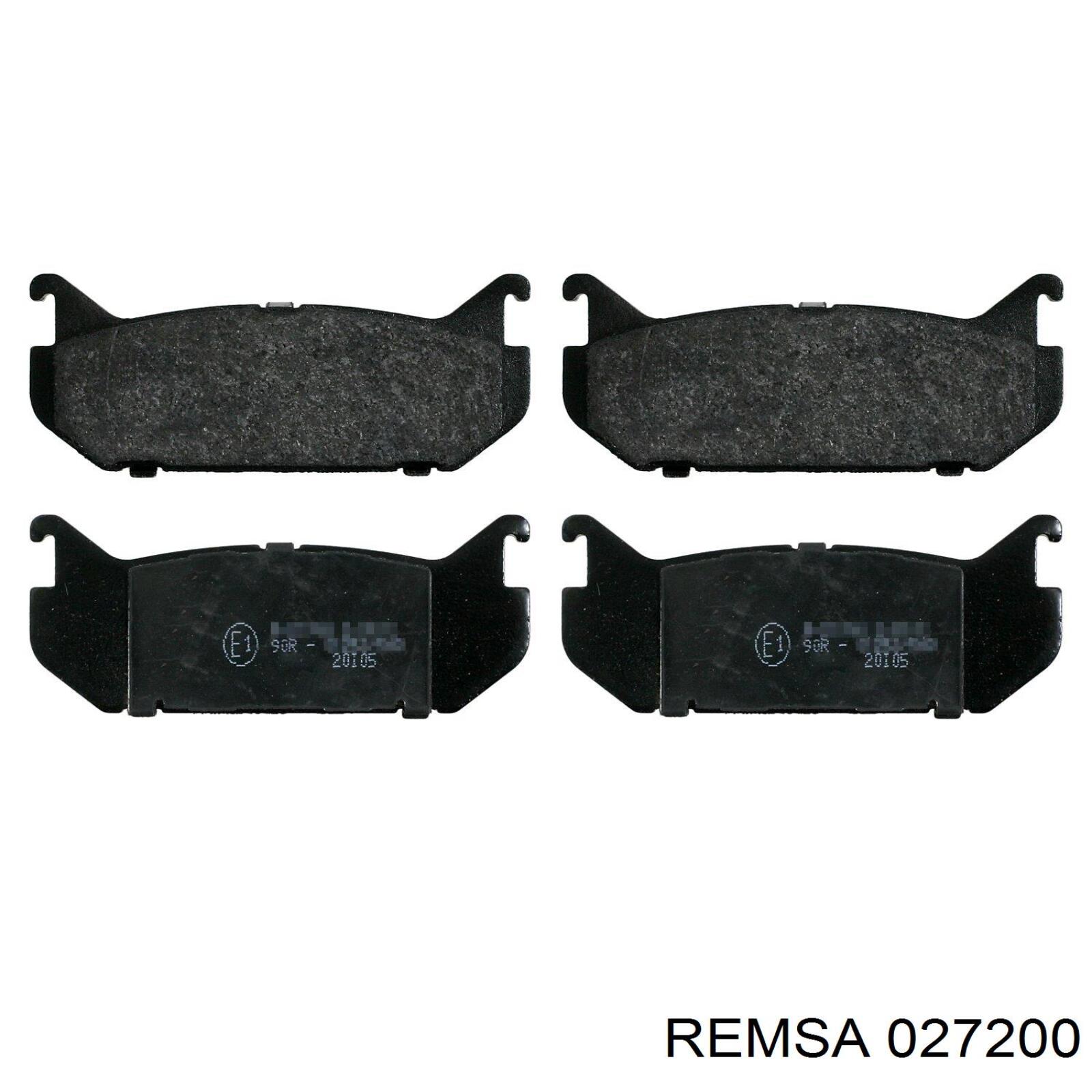 Задні дискові колодки Remsa 027200