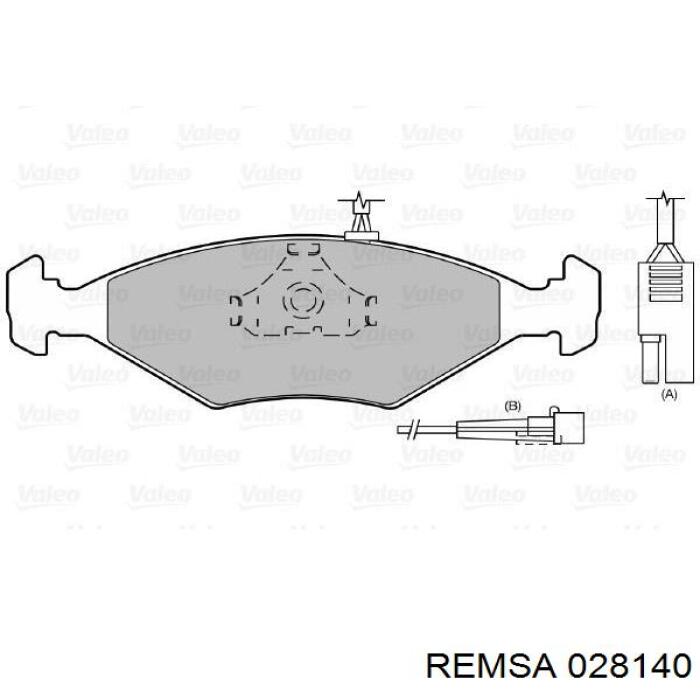 Гальмівні колодки Remsa 028140 ціна, від 18.25 USD