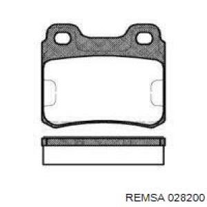 Колодки гальмові задні, дискові 028200 Remsa