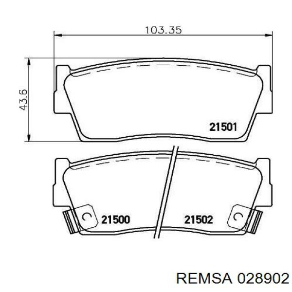 Тормозні колодки Remsa 028902