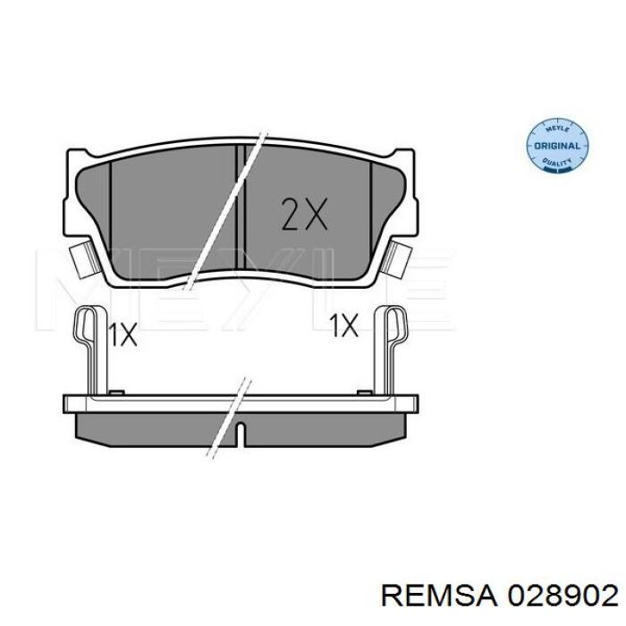 028902 Remsa Передні гальмівні колодки