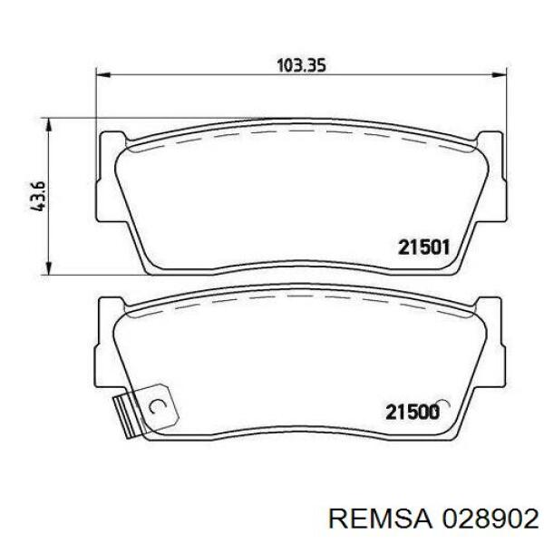 Гальмівні колодки Remsa 028902 ціна, від 14.01 USD