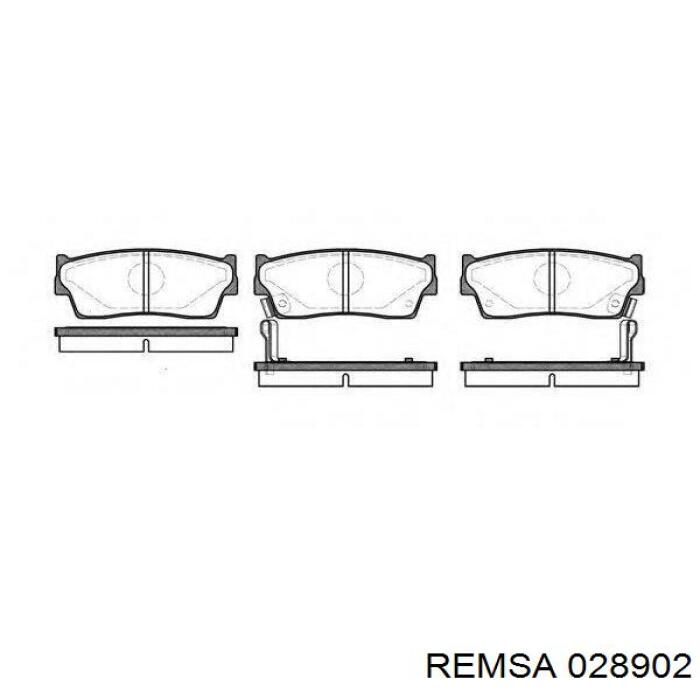 Колодки гальмівні передні, дискові 028902 Remsa