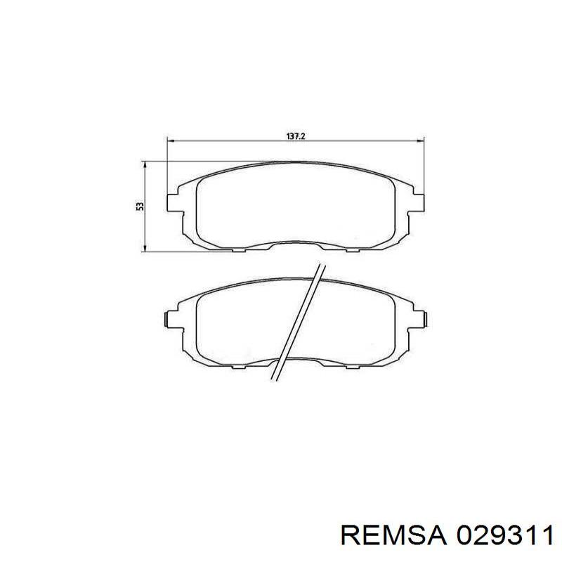 Тормозні колодки Remsa 029311