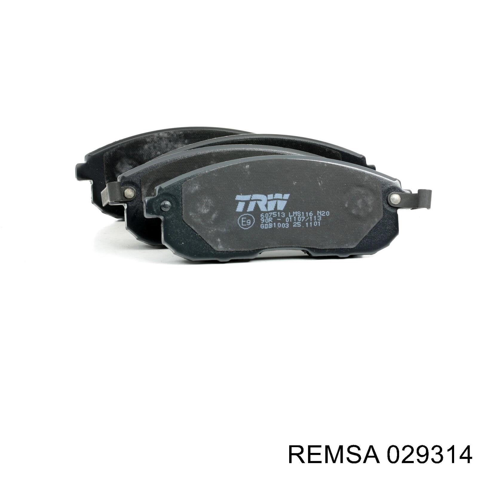 Передні тормозні колодки 029314 Remsa