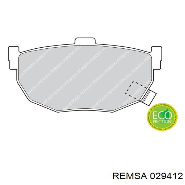 Задні гальмівні колодки Remsa 029412 ціна, від 13.95 USD