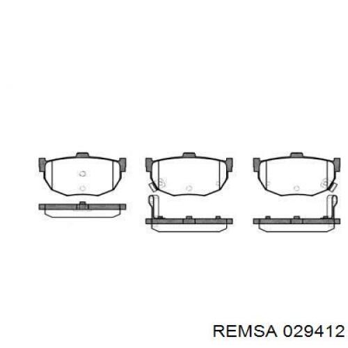 Задні гальмівні колодки 029412 Remsa