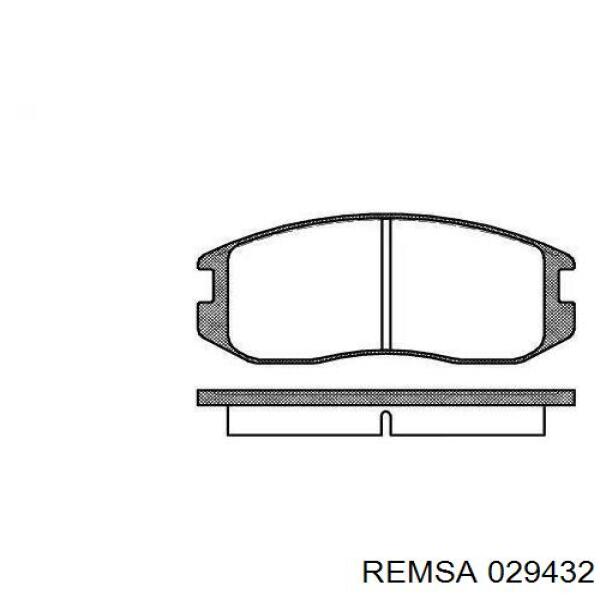 029432 Remsa Колодки гальмівні задні, дискові