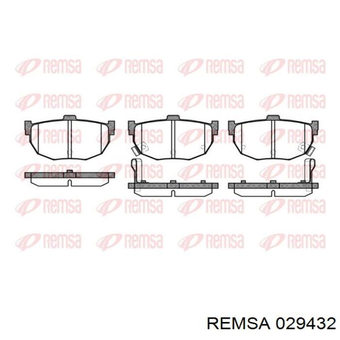 Колодки гальмові задні, дискові 029432 Remsa