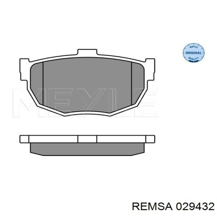 Задні гальмівні колодки 029432 Remsa
