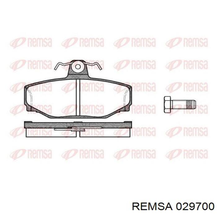 Колодки гальмові задні, дискові 029700 Remsa