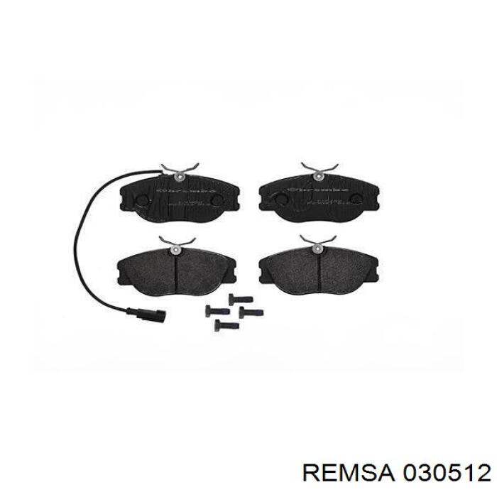 Колодки гальмівні передні, дискові 030512 Remsa