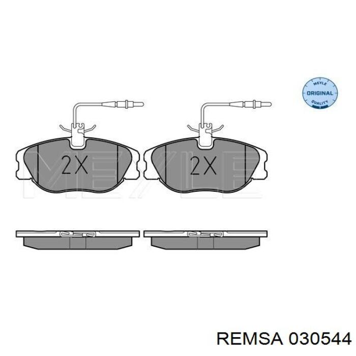 030544 Remsa колодки гальмівні передні, дискові