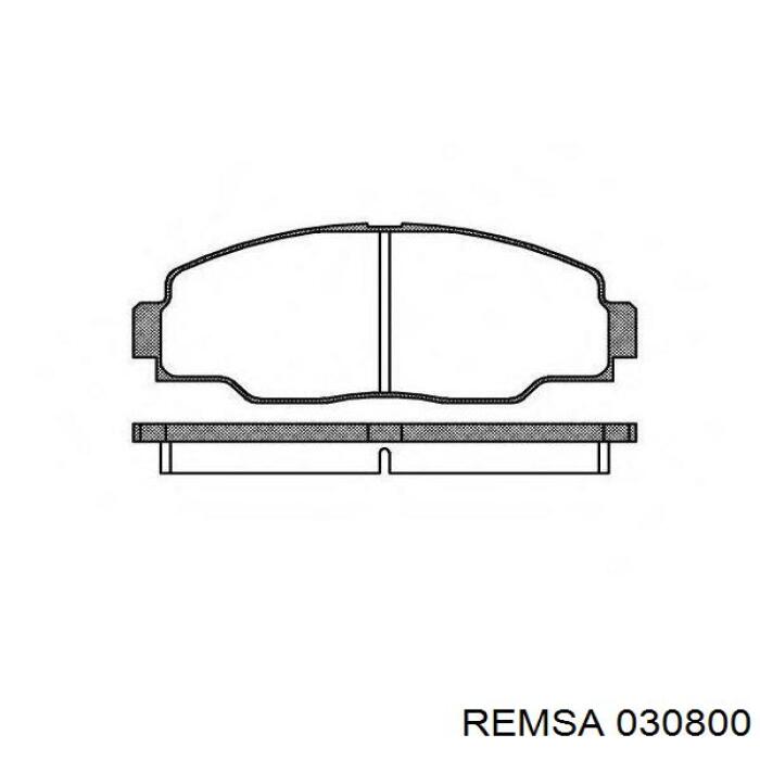 Колодки гальмівні передні, дискові 030800 Remsa