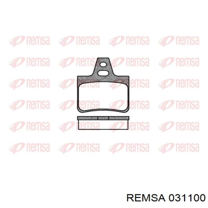 Колодки гальмові задні, дискові 031100 Remsa