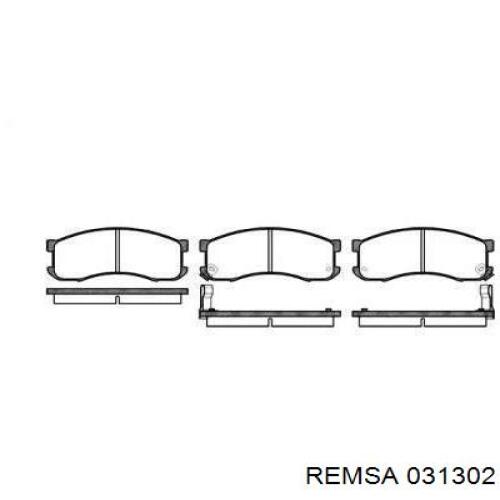 Передні тормозні колодки 031302 Remsa