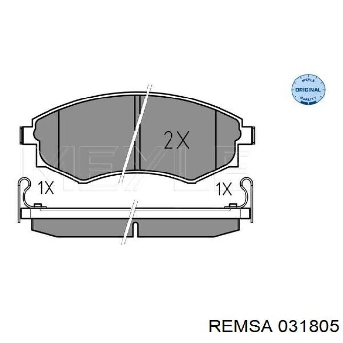 Тормозні колодки Remsa 031805