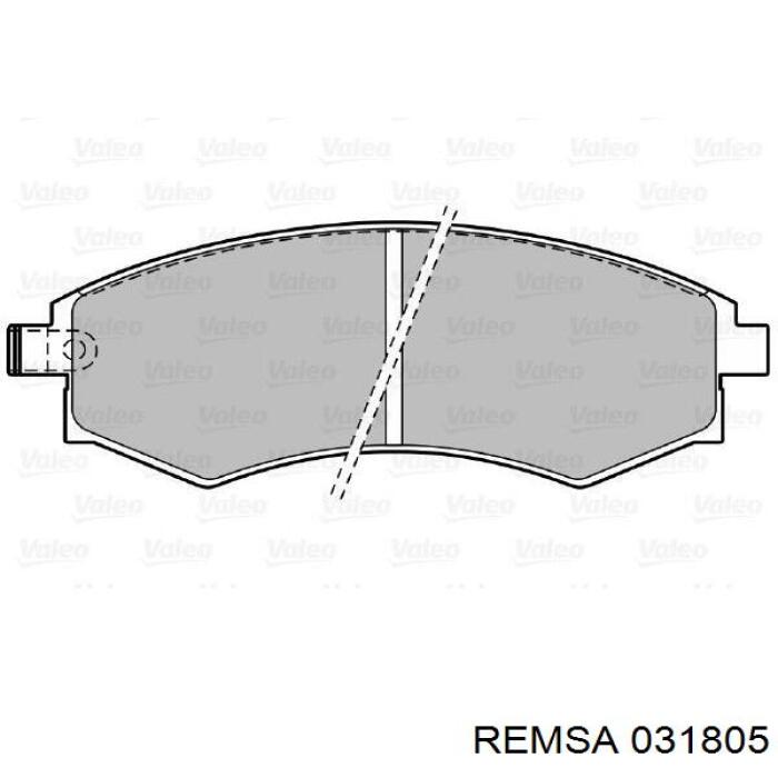 Передні тормозні колодки 031805 Remsa