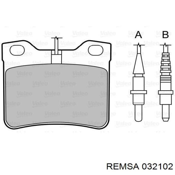 Купити 032102 Remsa Задні колодки