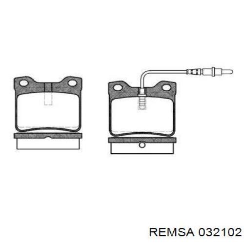 Задні гальмівні колодки Remsa 032102 ціна, від 13.17 USD