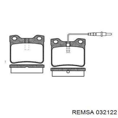 Задні гальмівні колодки Remsa 032122 ціна, від 15.50 USD