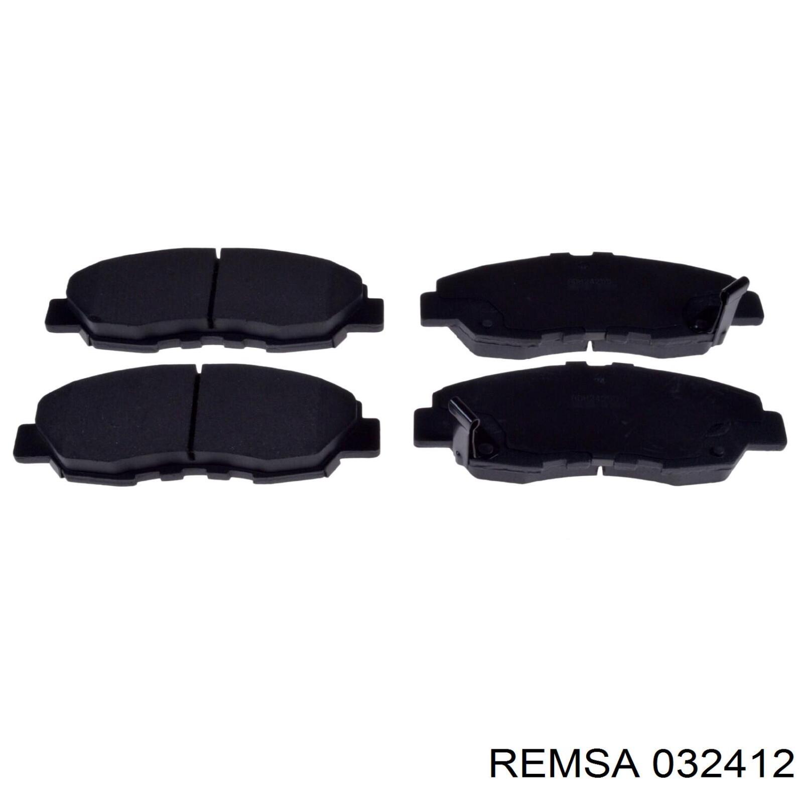 032412 Remsa колодки гальмівні передні, дискові