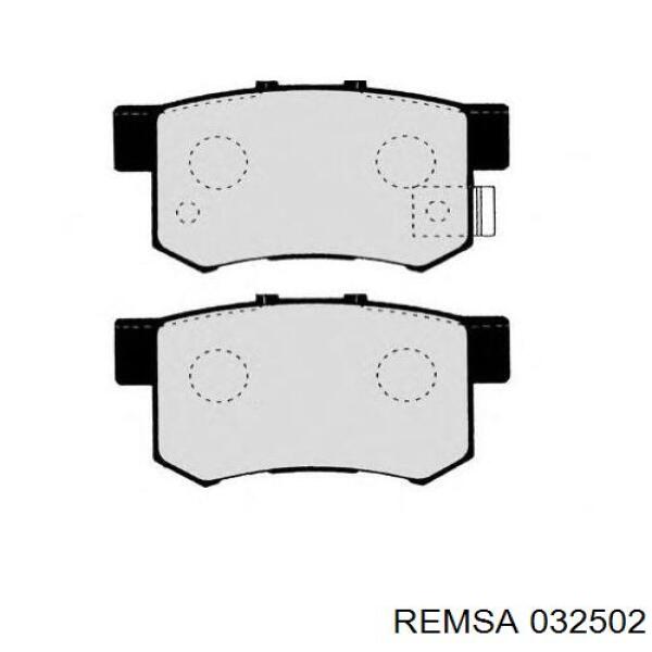 Задні дискові колодки Remsa 032502