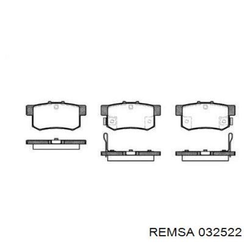 Задні гальмівні колодки 032522 Remsa