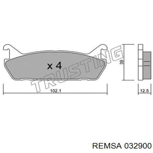 Задні дискові колодки Remsa 032900