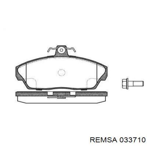 Колодки гальмівні передні, дискові 033710 Remsa