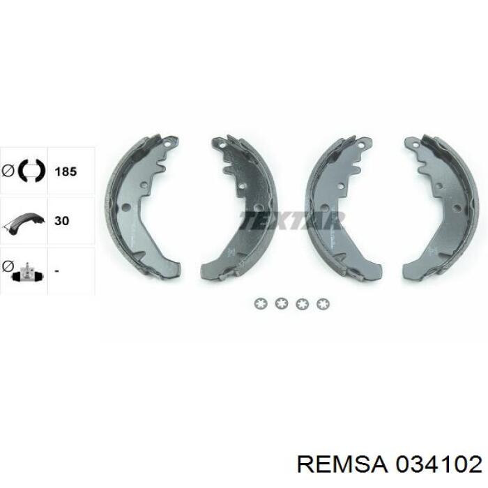 Тормозні колодки Remsa 034102