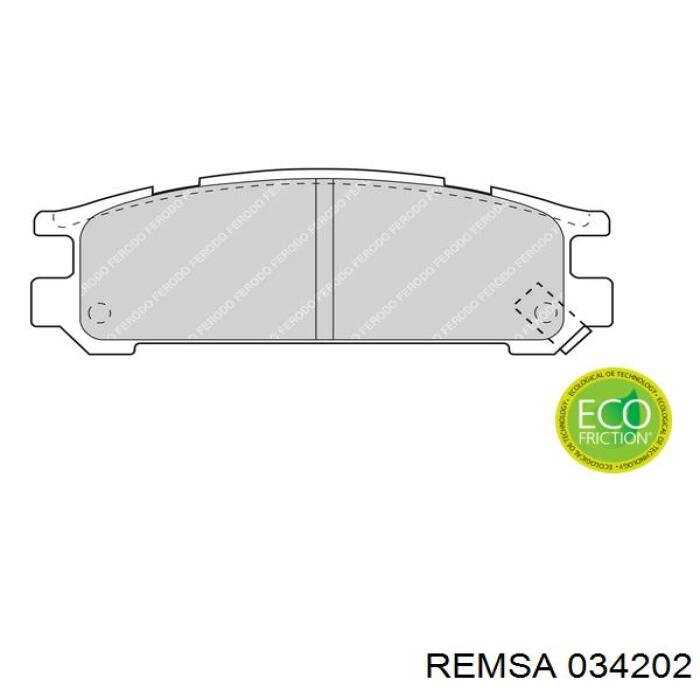 Купити 034202 Remsa Задні колодки