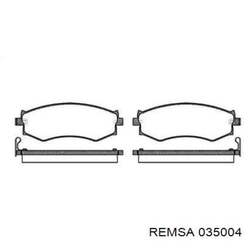 035004 Remsa колодки гальмівні передні, дискові