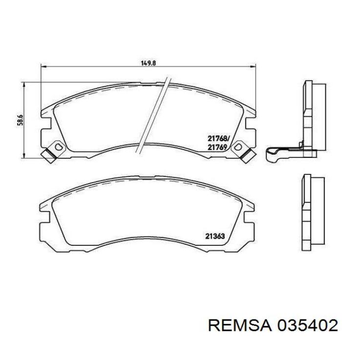 Гальмівні колодки Remsa 035402 ціна, від 27.18 USD
