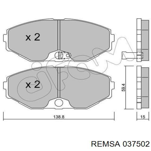 Тормозні колодки Remsa 037502